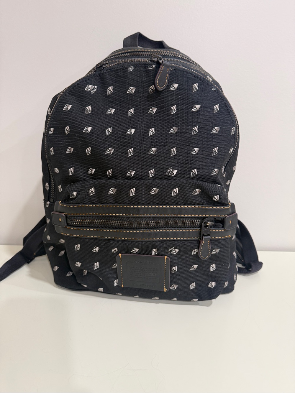 Coach F29479 Academy Backpack With Dot Diamond Print with a gift backpack 🎒 - Picture 9 of 14